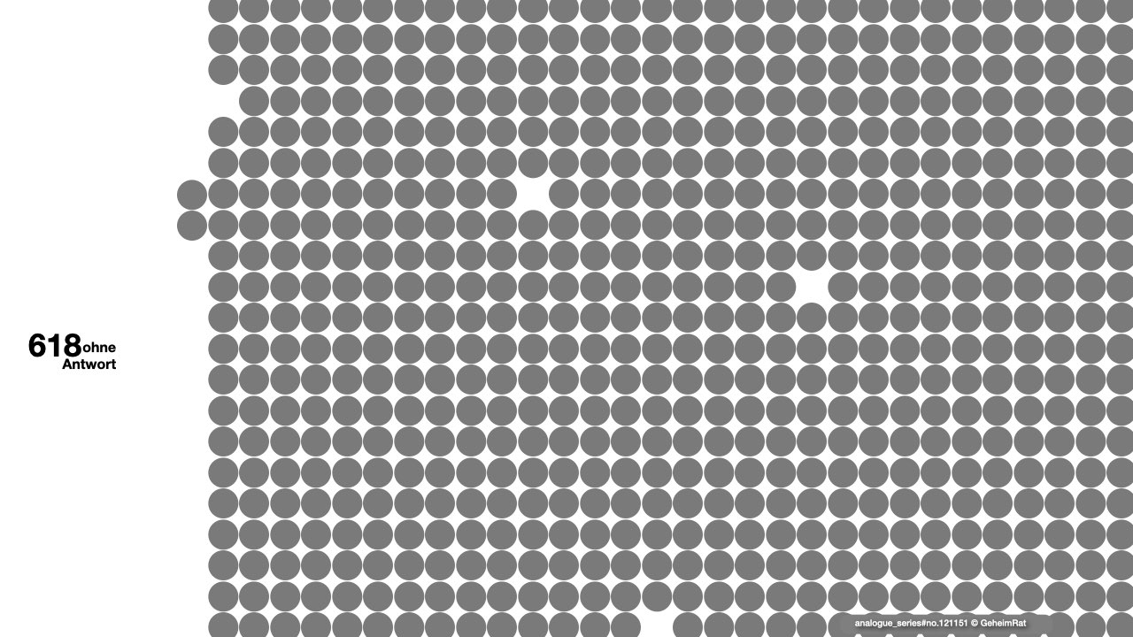 618 ausgebliebene Antworten 618 ausgebliebene Antworten