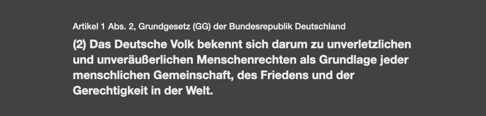 Art. 1 Abs.2 Grundgesetz